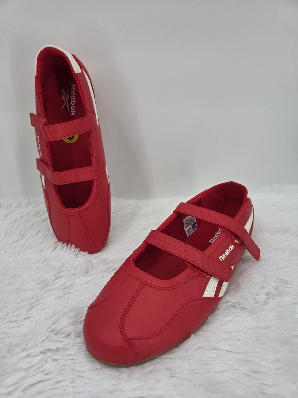 Reebok Stride Step Mary Jane Sneakers Red White Women’s Size 8